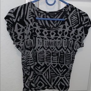 Aztec black and grey top